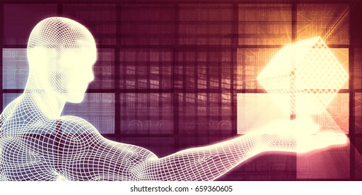 Business Analytics Software Cube as a Tech Concept 3d Illustration Render