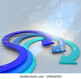 Business Arrow Graph abstract background 