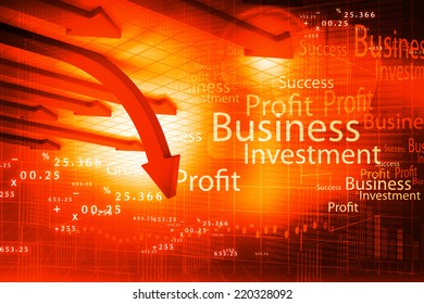 Business arrow graph background