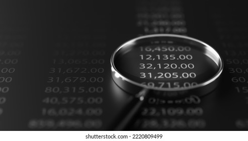 Business audit accounting finance analysis statement validation concept on financial report data 3d background with tax auditor management budget review and organization consulting accountant service. - Powered by Shutterstock