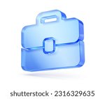 Business Briefcase Icon. Education, business, finance concept. 3d rendering