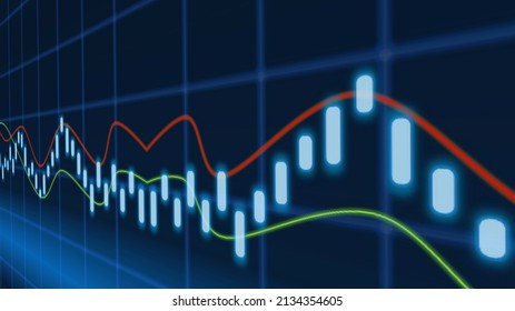 Business Candle Stick Graph Chart Of Stock Market Investment Trading. For Financial Investment Concept