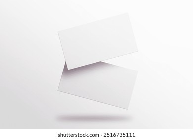 Business card blank mockup 3d rendering