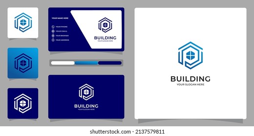 Business Card Building Logo Design. - Powered by Shutterstock