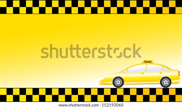 business card with glossy modern taxi car and space\
for text