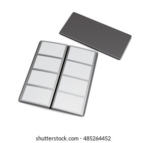 Business card holder isolated on white background. 3d illustration.