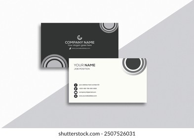 Business Card, Minimalist Card Design, Brand Identity, Print Template - Powered by Shutterstock