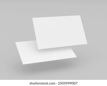 Business Card Mockup Paper template mockup. 3D render. 3D Illustration