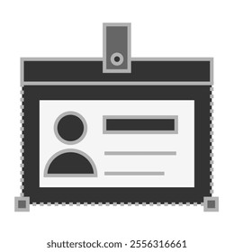 Business Card Sophisticated Monochrome Palette. A simple, minimalistic, flat line icon with an isolated outline. - Powered by Shutterstock