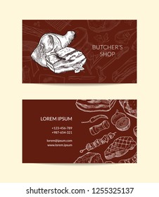  Business Card Template For Butchers Shop