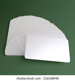 Business Cards Blank Mock Up Fan