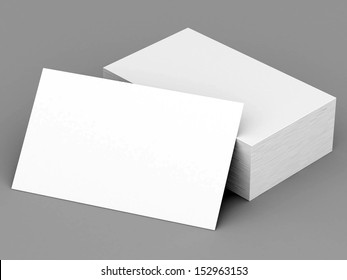 Business Cards Blank Mockup - Template - Gray Background