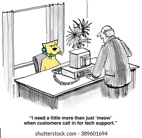 Business Cartoon About Poor Customer Service.