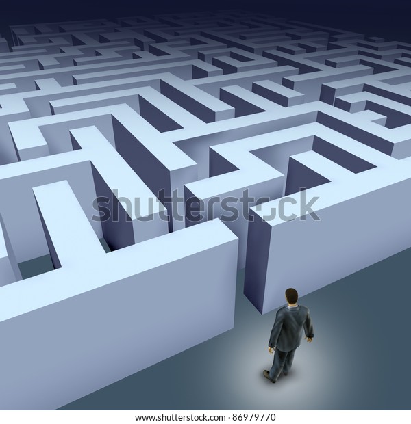 Business Challenges Represented By Business Man Stock Illustration ...