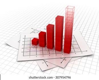 Business chart , This is a computer generated and 3d rendered image.