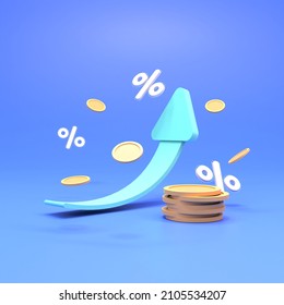 Business Concept, Capital Raising. Good For Presentations And News On The Topic Of Earnings, Cashback And Profitability. 3d Render Illustration