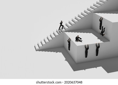 Business concept of finding the right solutions and easy ways. 3d rendering