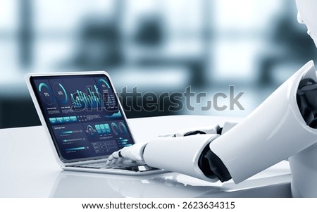 Business data dashboard provide business intelligence analytic for marketing strategy planning snugly with big data set to analyze customer demands and foreseeing business future 3D illustration