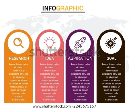 Business data visualization design infographic 