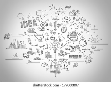 Business doodles - Shutterstock ID 179000807
