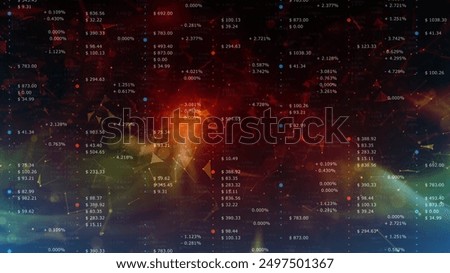 Business failure collapse data dark coloured illustration background.	
