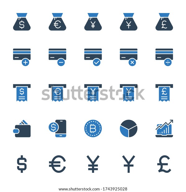 Business &\
Financial 25, Glyph icons\
set.