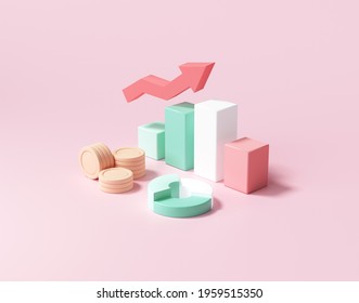 Business Financial Management, Plan And Growing Strategy Concept. 3d Render Illustration