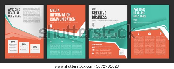 Business\
flyers. Colored pages of ads product brochure with place for text\
design collection. Presentation banners\
template