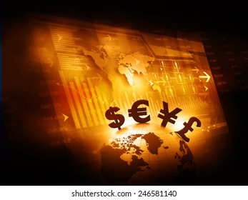 Business graph background 		