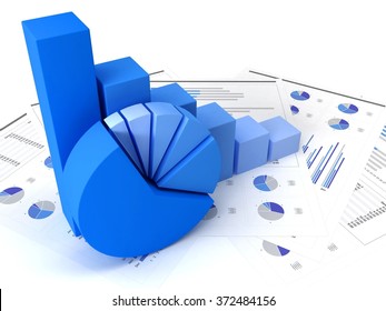 Business graph with chart