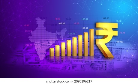 Business Growth Concept Indian Rupee Icon Stock Illustration 2090196217 ...