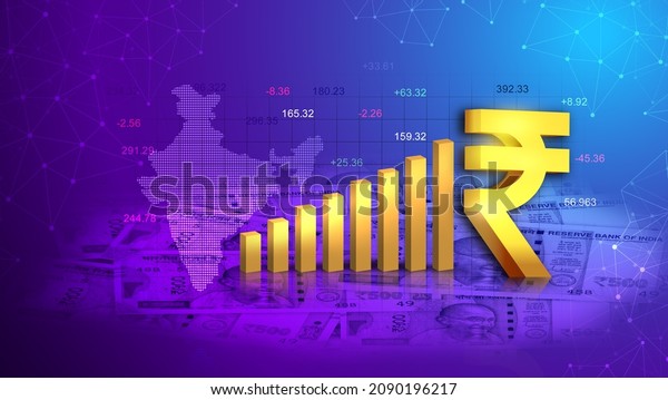 Business Growth Concept Indian Rupee Icon Stock Illustration 2090196217 ...