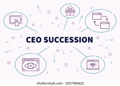 Business Illustration Showing The Concept Of Ceo Succession