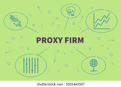 Business Illustration Showing The Concept Of Proxy Firm