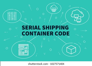 Business Illustration Showing The Concept Of Serial Shipping Container Code