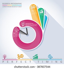 Business Info Graphic. Perfect Timing
