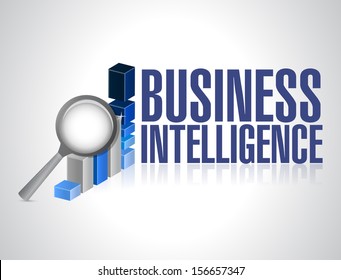 business intelligence concept illustration design over a white background