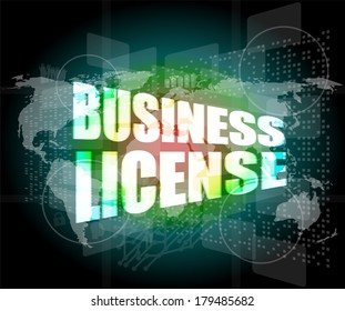 Business License On Digital Touch Screen