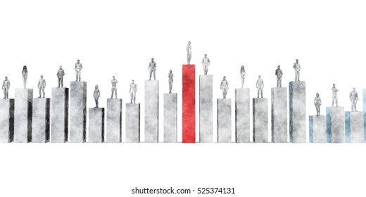 Business Management Strategy Development Chart Concept: ภาพประกอบสต็อก ...