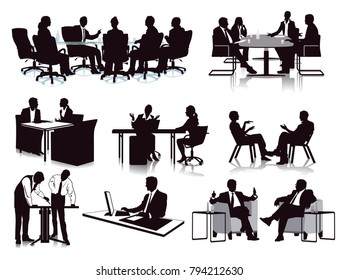 Business Meeting Discussion, Illustration