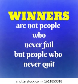 Business Motivational Quotes Winners Not People Stock Illustration ...