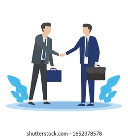 Business Partner Background Flat Design Stock Illustration 1652378578 ...