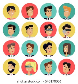 People Avatars Collection Vector Default Characters Stock Vector ...