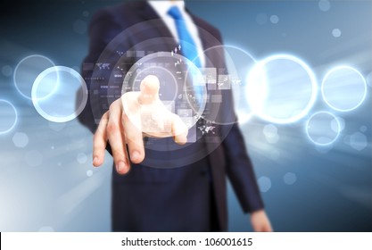 Business person working with modern virtual technology - Powered by Shutterstock