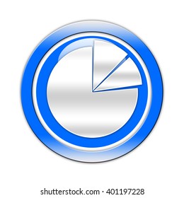 Business Pie Chart button isolated