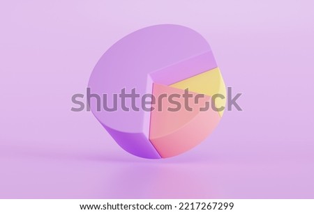 Business pie chart for business plan presentations. 3D rendering illustration