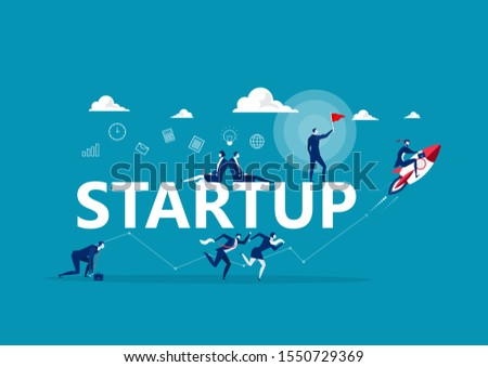 business process and creative process. Vector illustration concepts for business plan, startup, design process, product development, creativity and innovation.