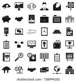 Business Process Icons Set Simple Style Stock Illustration 738994183 ...