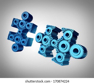 Business Puzzle Coming Together As A Success Metaphor With Two Three Dimensional Jigsaw Pieces Made From Gears And Cog Wheels Merging And Joining As A Strong Partnership Through Planned Teamwork.