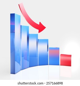 Business Schedule Falling Sales Decrease Profit Stock Illustration ...